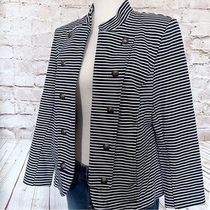 Tommy Hilfiger striped knit nautical blazer jacket